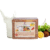 Goat's Milk and Fruit Soap bar displayed with fresh fruit slices and goat's milk, highlighting its nourishing properties. Goat Milk Fruit Soap